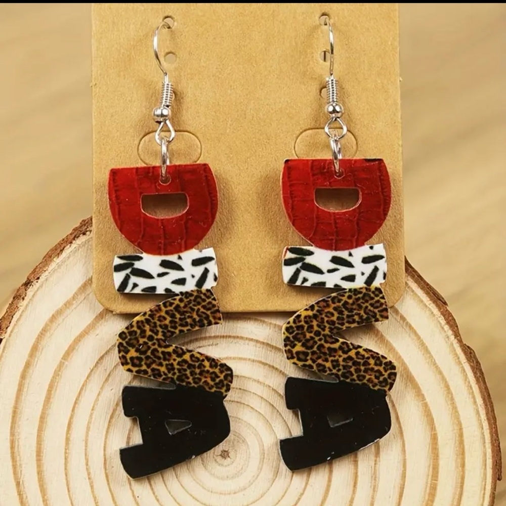Girls Leopard print Dangle Earrings
